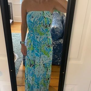 Lilly Pulitzer Strapless Maxi Dress